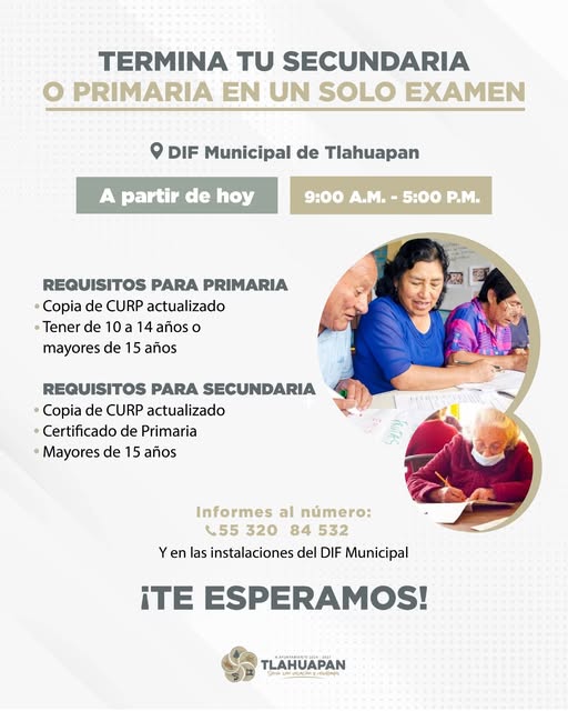 ¿Quieres iniciar o terminar tu primaria o secundar (#282)